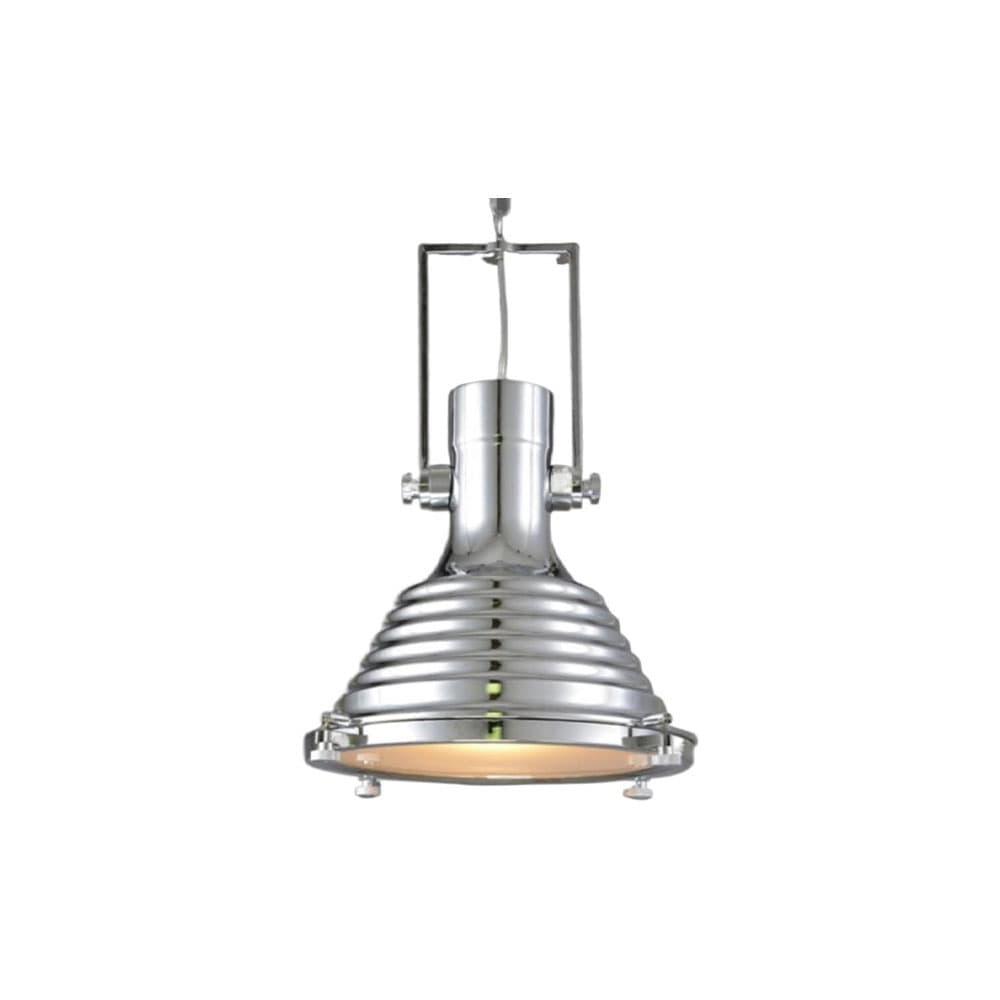 لوستر طرح فانوس دریایی پله ای کروم مات