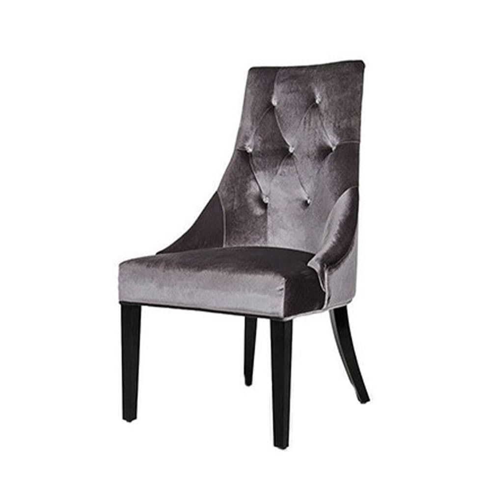 صندلی غذاخوری پشت ضربدری چرم طبیعی و پارچه